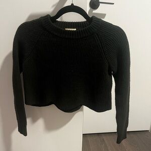 Wilfred Dark Green Cropped Sweater